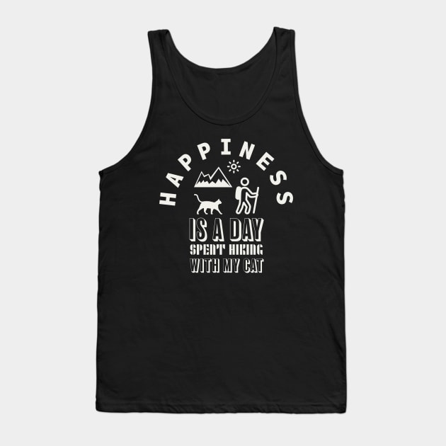 Happiness Is A Day Spent Hiking With My Cat Tank Top by kooicat